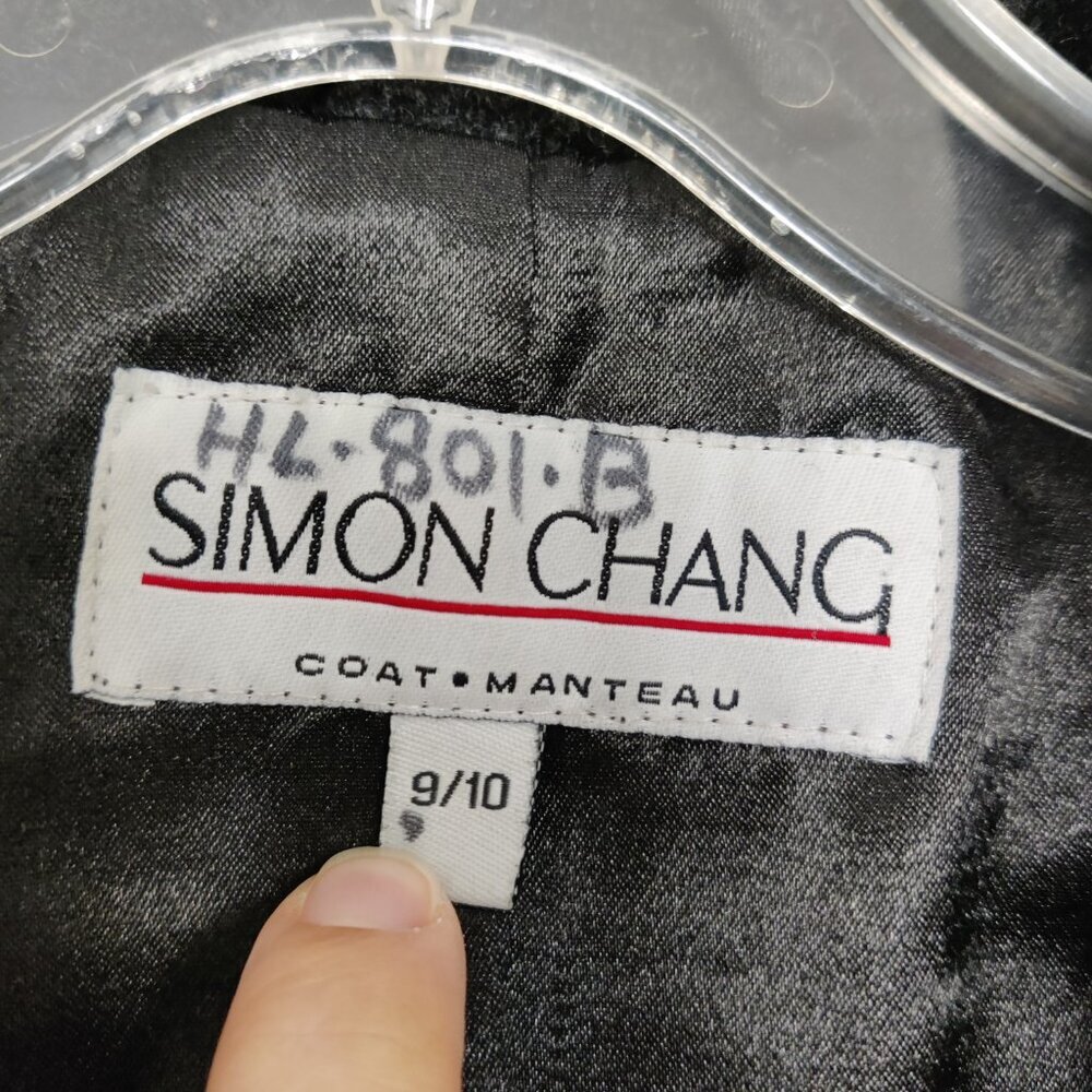 Simon Chang Women's Coat Size 9 / 10 Gray Wool Cashmere Lined Business Casual - Picture 2 of 9